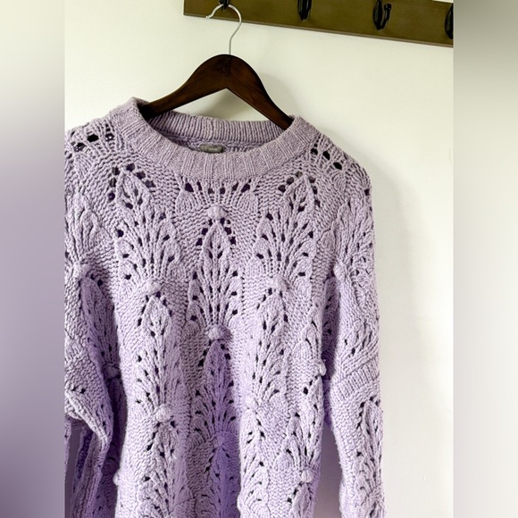 Aerie Knit Chunky Purple Sweater - Picture 6 of 7